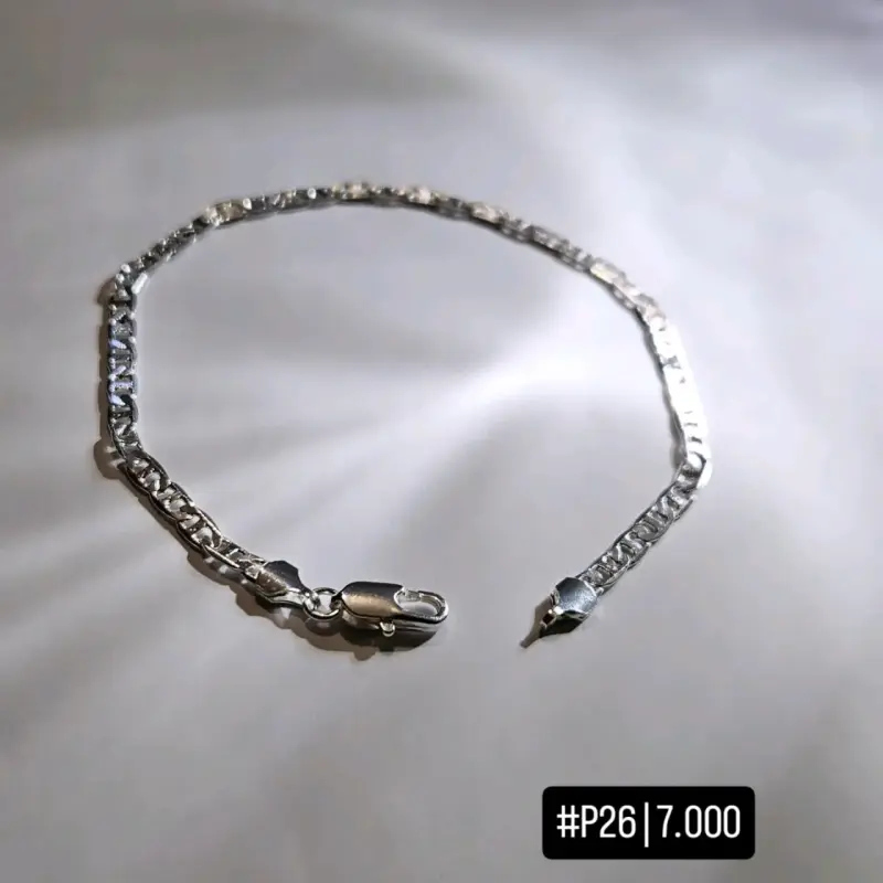 Pulsera de plata estilo cadena