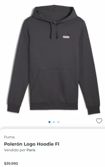Polerón con Capucha Puma Logo Negro - miniatura 1