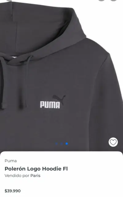Polerón con Capucha Puma Logo Negro - miniatura 2