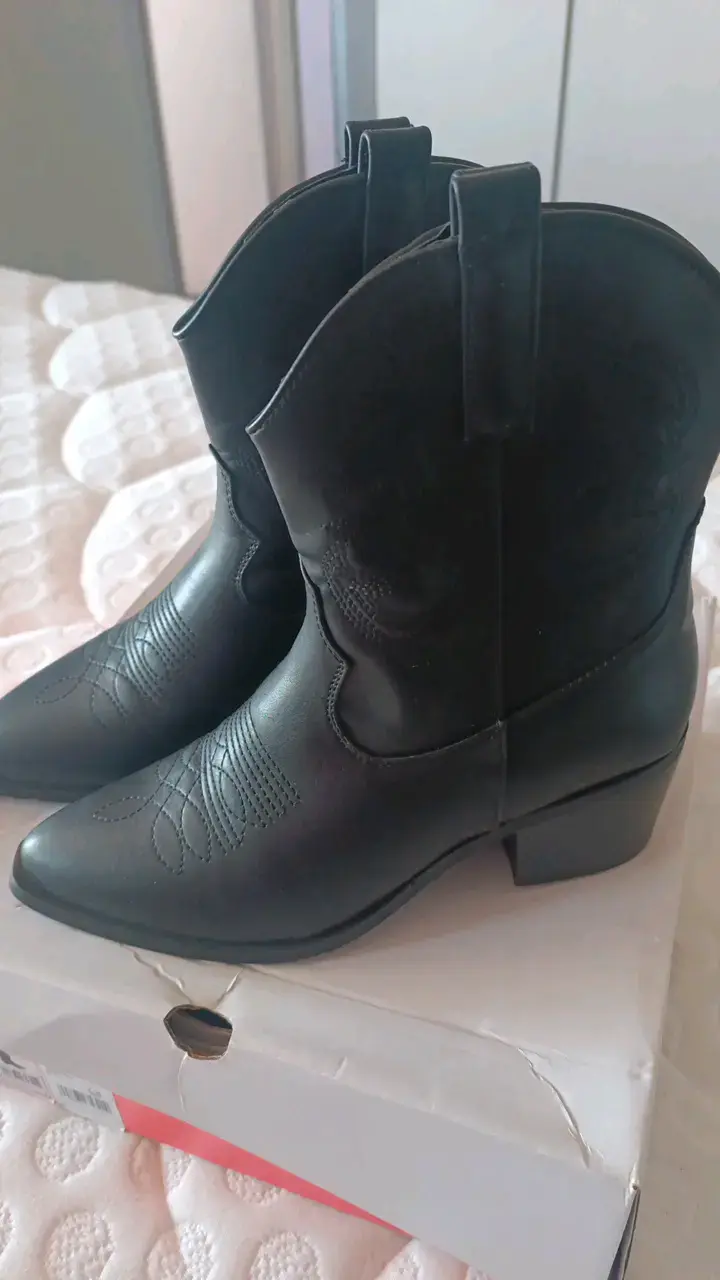 Botines negros Sybilla de cuero sintético - 1