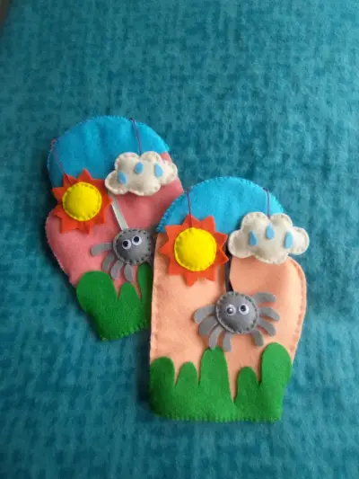 Guantes de títeres de fieltro para niños - miniatura 1