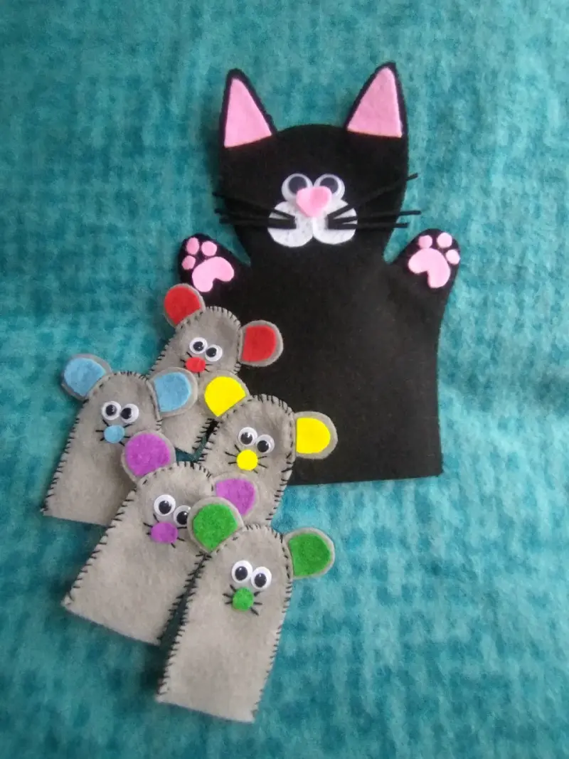 Guantes de títeres de fieltro para niños - 2