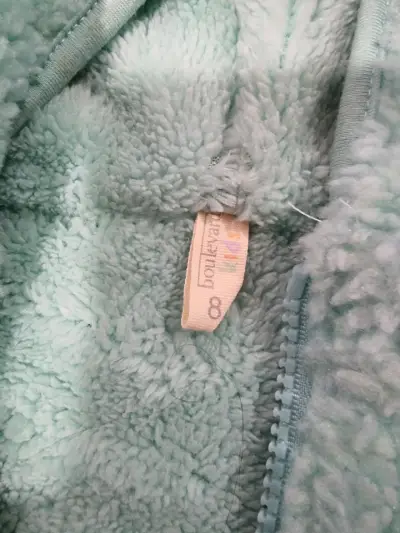 Chaqueta polar para niños azul con capucha - miniatura 3