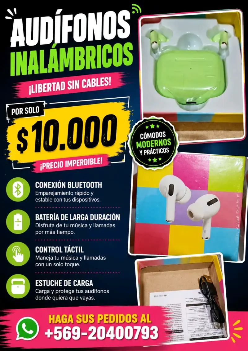 Audífonos inalambricos air pods