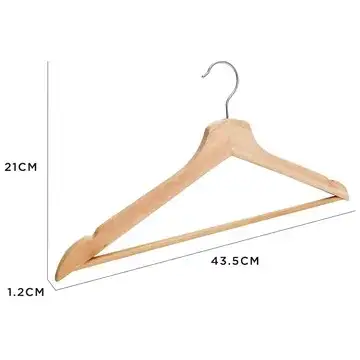 Pack 30 colgadores de madera natural nuevos - miniatura 6