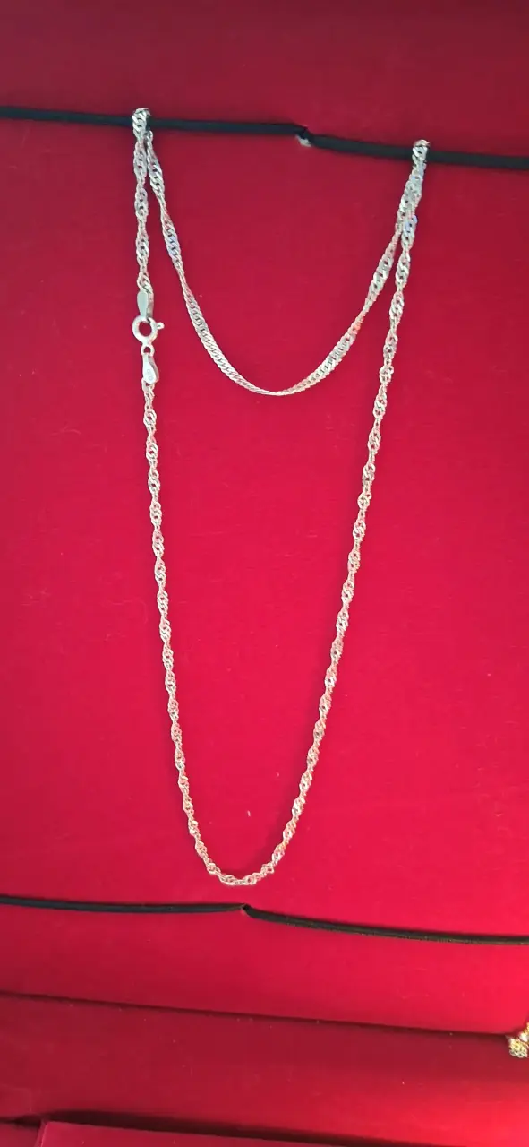 Cadena de plata trenzada elegante - 2