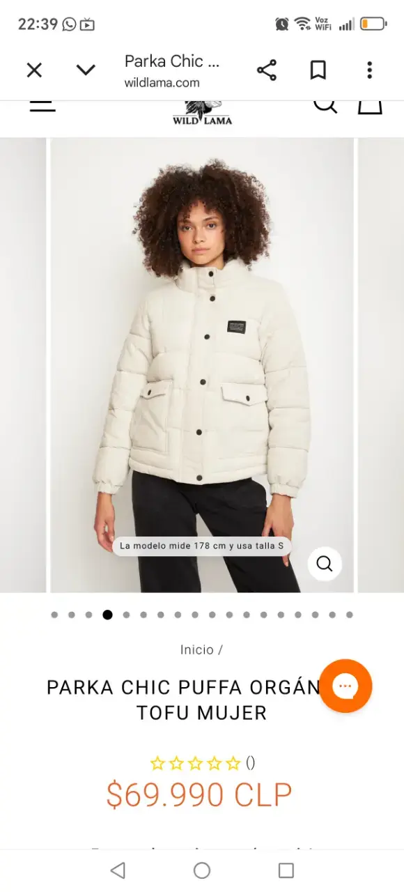 Parka Mujer Beige Claro Talla S Wild Lama - 2