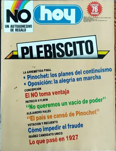 Revista Hoy edición especial plebiscito 1988 - miniatura 1