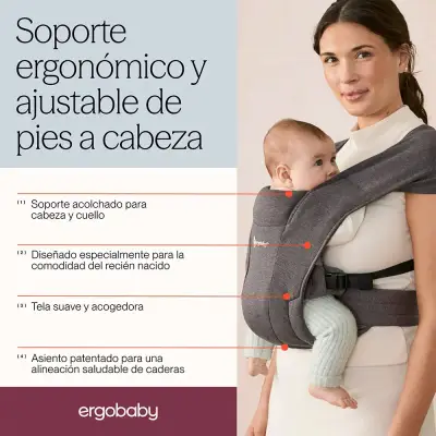 Portabebés ergonómico Ergobaby Embrace gris - miniatura 1