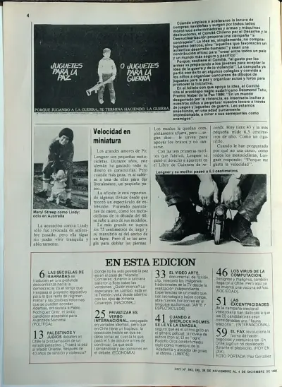Revista Hoy 1984 Guerra Santa en Chile - miniatura 2