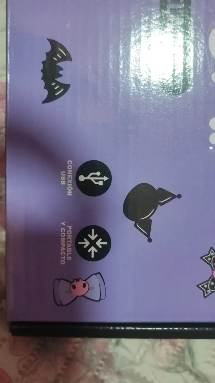 Teclado USB Kuromi Sanrio portátil y compacto - 3