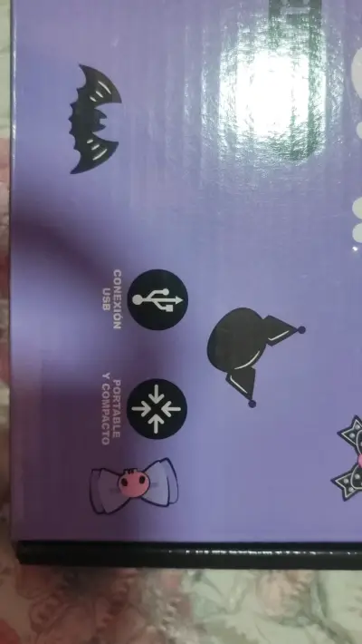 Teclado USB Kuromi Sanrio portátil y compacto - miniatura 3