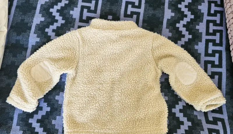 Chaqueta de polar beige para invierno - 2