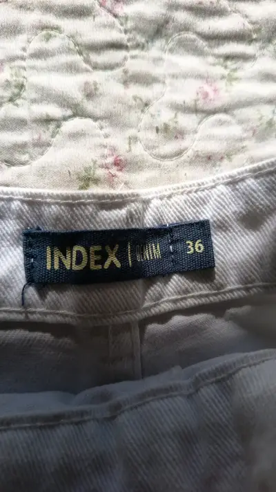 Falda short blanca de mezclilla Index talla 36 - miniatura 2