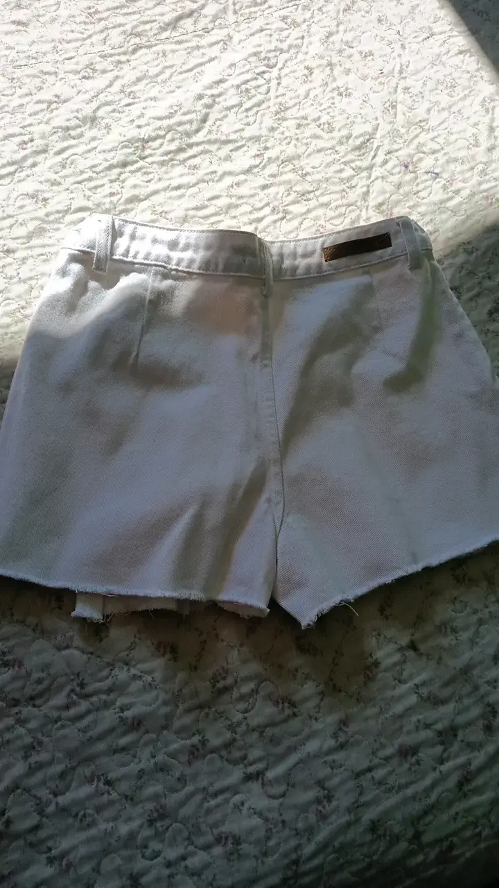 Falda short blanca de mezclilla Index talla 36 - 4