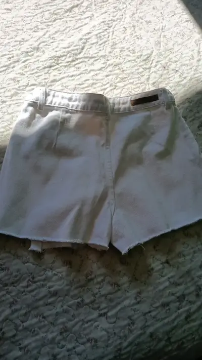 Falda short blanca de mezclilla Index talla 36 - miniatura 4