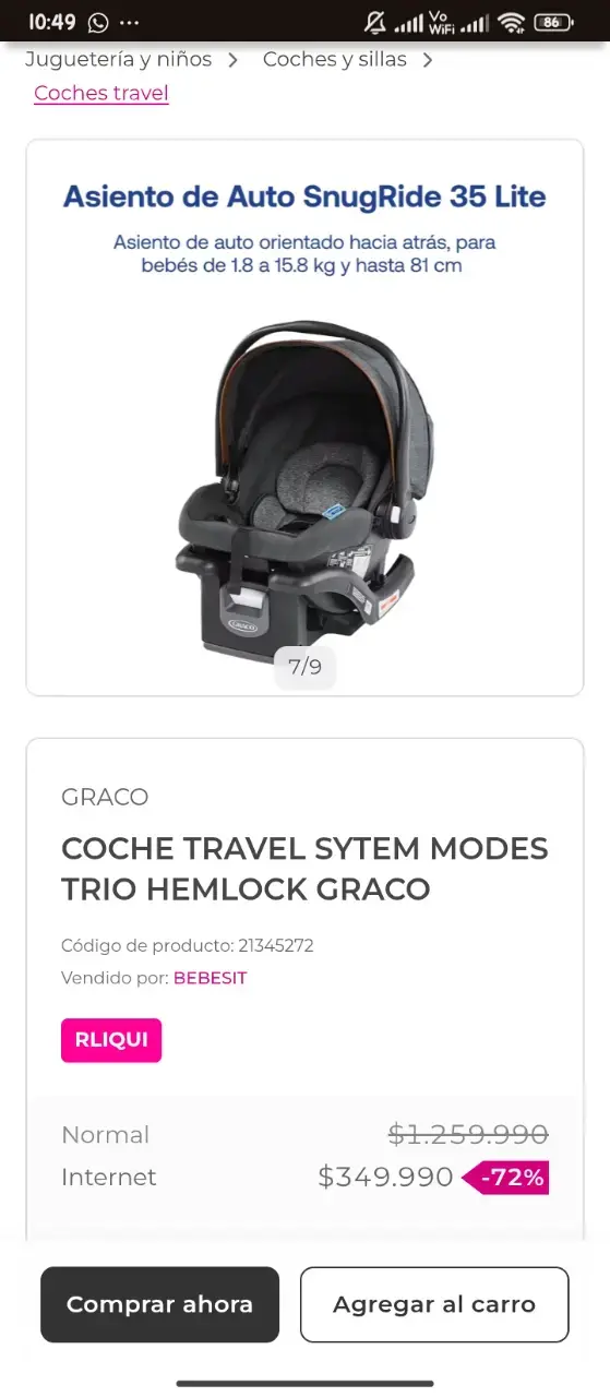 Coche bebe Graco Modes Trio Hemlock 4x4 - 2