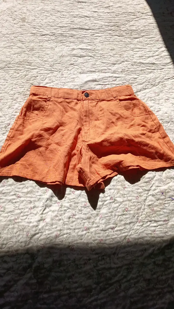Shorts naranjas para niña talla 12 - 1