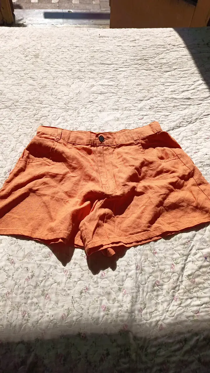 Shorts naranjas para niña talla 12 - 2