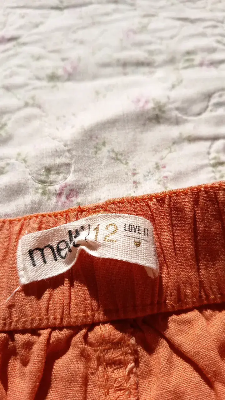 Shorts naranjas para niña talla 12 - 3