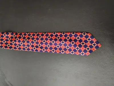 Corbata de seda estampada Richel 8,5 CM - miniatura 1