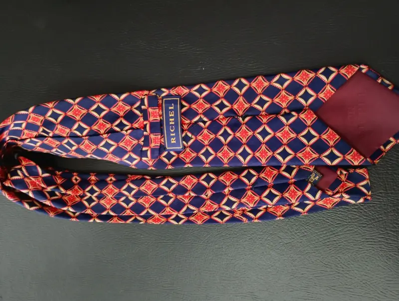 Corbata de seda estampada Richel 8,5 CM - 2