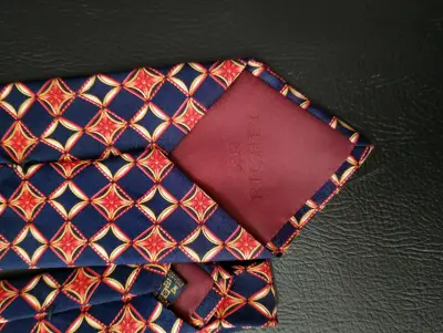 Corbata de seda estampada Richel 8,5 CM - miniatura 3