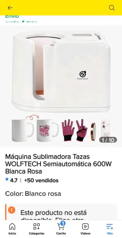 Máquina Sublimadora de Tazas Wolftech - miniatura 1