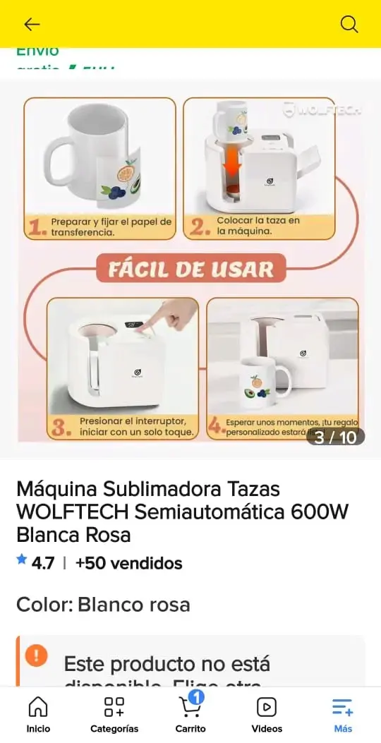 Máquina Sublimadora de Tazas Wolftech - 2