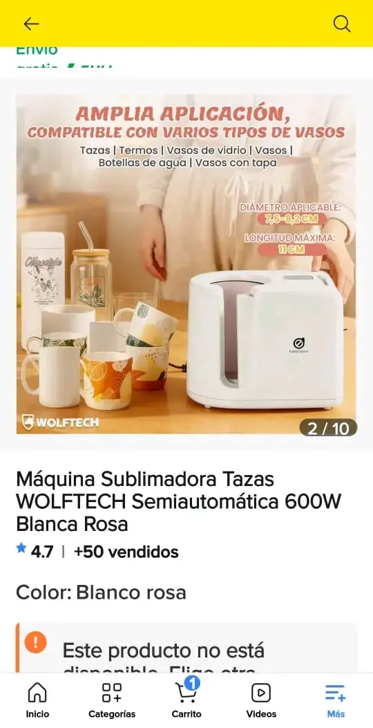 Máquina Sublimadora de Tazas Wolftech - 3