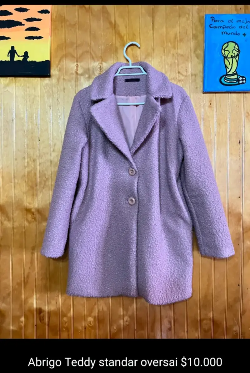 Abrigo Teddy Oversize Lila - 1