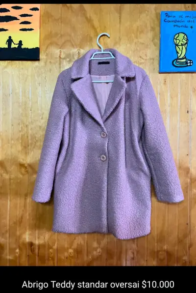 Abrigo Teddy Oversize Lila - miniatura 1
