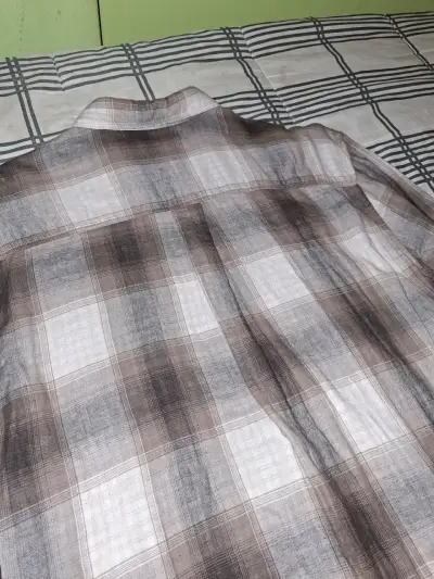 Camisa a cuadros marrón Americano talla L - miniatura 3