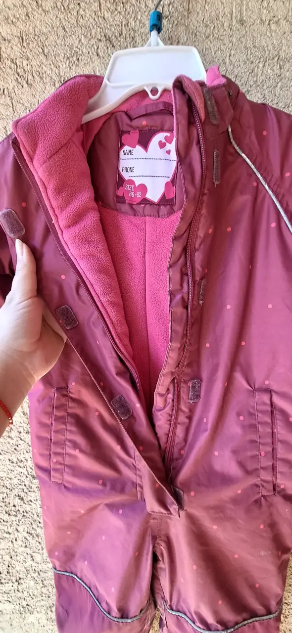 Enterito impermeable para niña color burdeos - 2