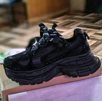 Zapatillas negras con brillos para mujer, talla 38 - miniatura 2