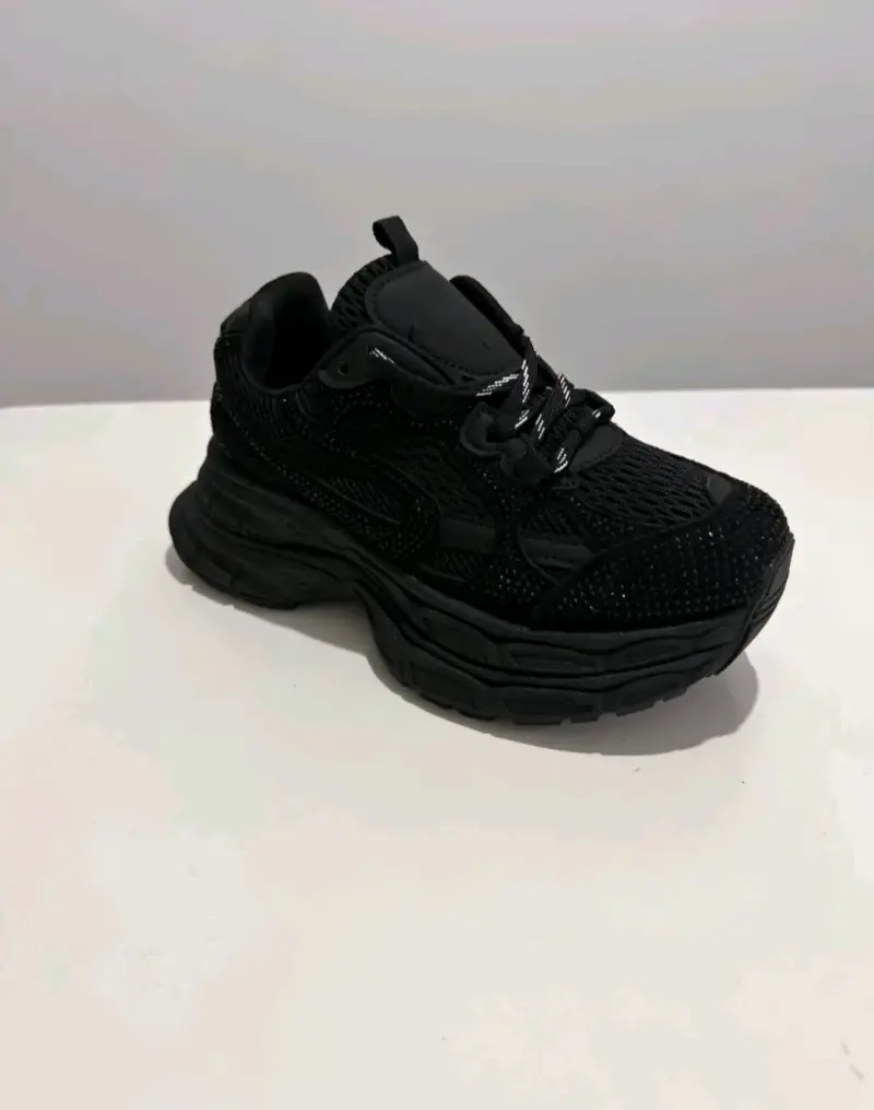 Zapatillas negras con brillos para mujer, talla 38 - 3
