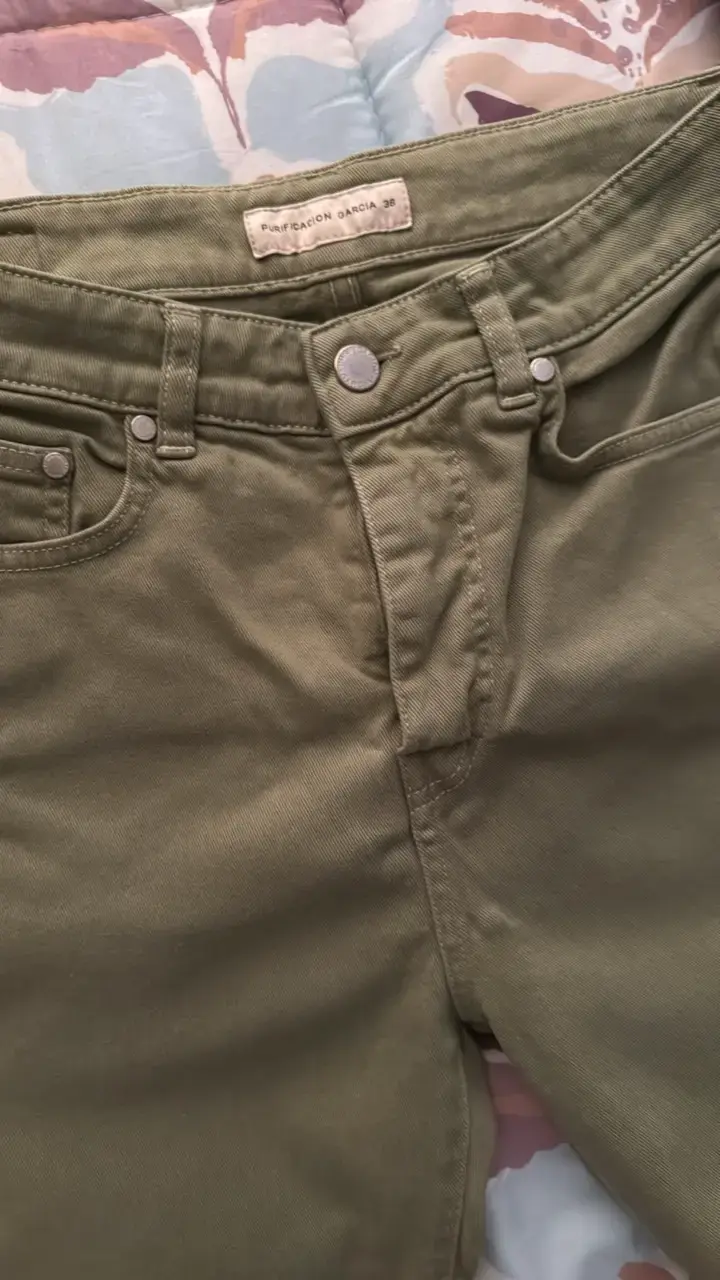 Pantalones verdes Purificación García talla 38 - 1
