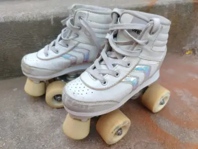 Patines de cuatro ruedas Oxelo blancos para niños - miniatura 1