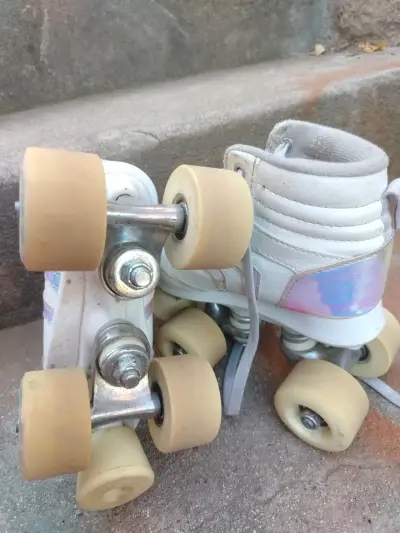 Patines de cuatro ruedas Oxelo blancos para niños - miniatura 3