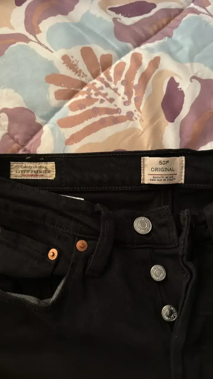 Jeans Levi's 501 Original Negro premium talla 38 - 1