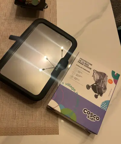 Espejo retrovisor para auto Infanti y protector de - miniatura 1