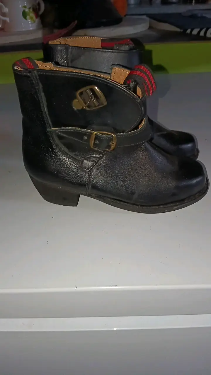 Botas de cuero negro para niños talla 28 - 3