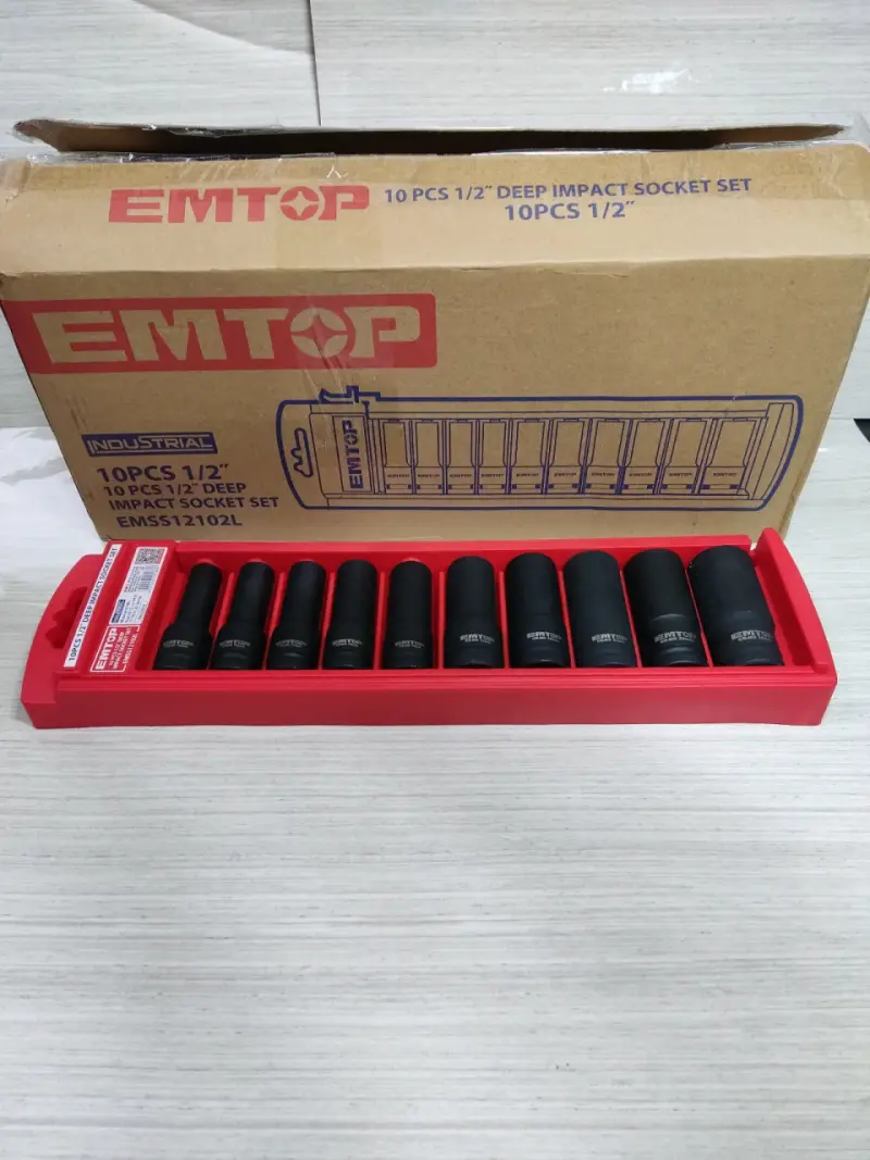 Juego de dados largos de impacto EMTOP 1/2' - 2