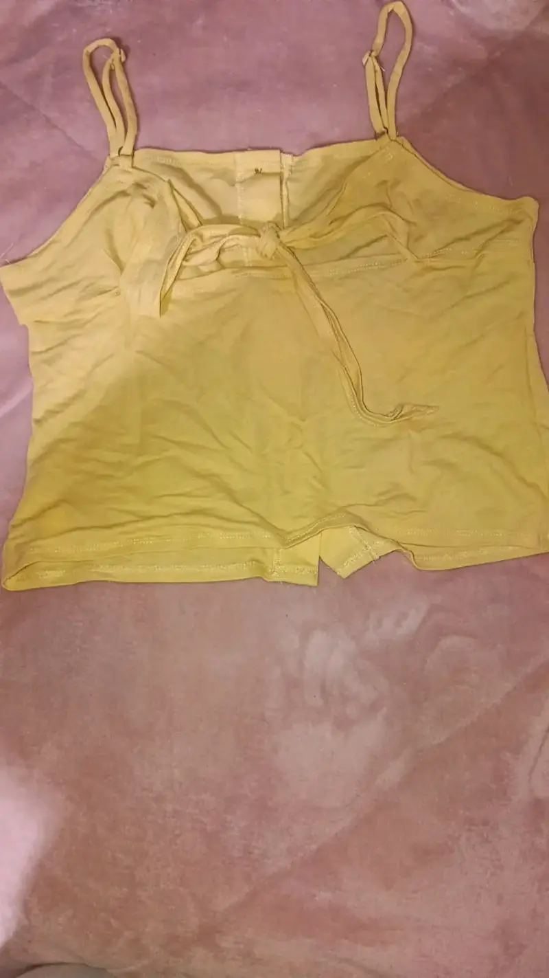 Top amarillo con tirantes para mujer - 1