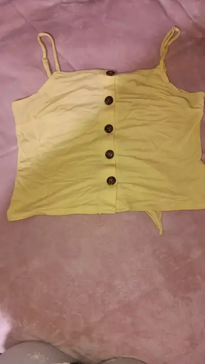 Top amarillo con tirantes para mujer - miniatura 3