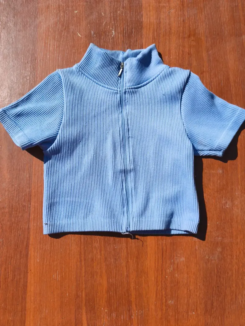 top tela rib celeste 🩵 - 1