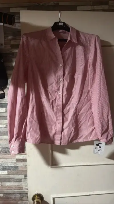 Camisa de rayas roja Scappini talla 46 - miniatura 1