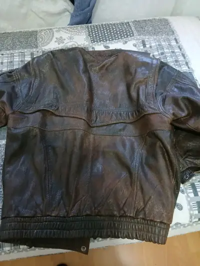 Chaqueta de cuero café Original - miniatura 5