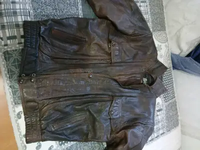 Chaqueta de cuero café Original - miniatura 6