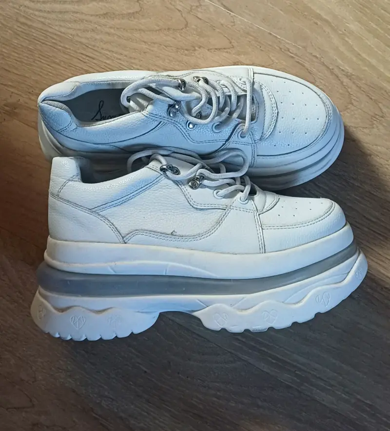 Zapatillas blancas de plataforma para mujer - 3